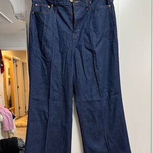 J. Crew Dark Blue Trouser Jeans Sz-32 tall